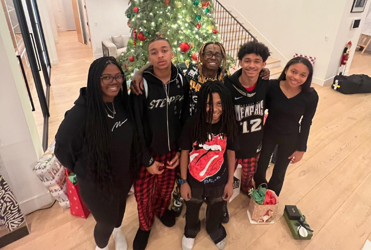 Lil Wayne celebrated his 40th birthday with all four kids, showing strong family unity.