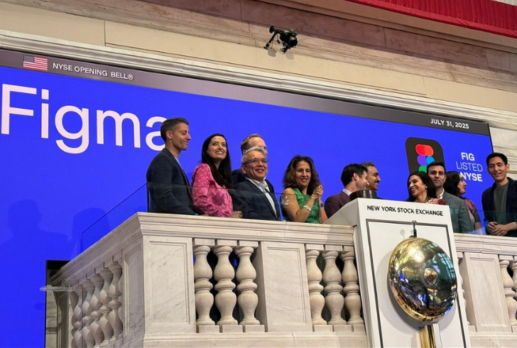 Figma team celebrates NYSE listing